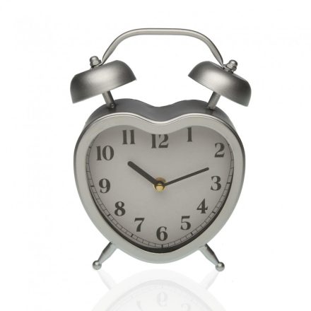 настолен часовник Versa Szív Ezüst színű Fém (21 x 15 x 6 cm) MOST 11161 HELYETT 7333 Ft-ért!