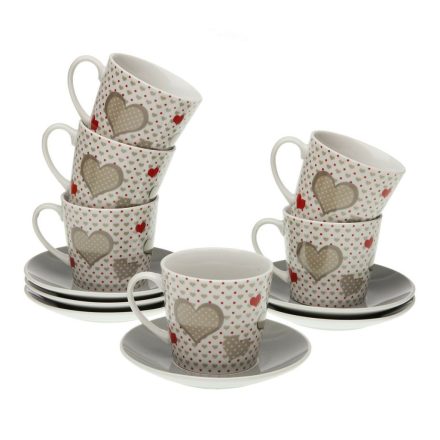 Csésze Szett Alátétekkel Versa Sweet Porcelán 9 x 14 x 14 cm 10,5 x 8 x 6 cm 14 x 14 x 2 cm MOST 21068 HELYETT 12666 Ft-ért!