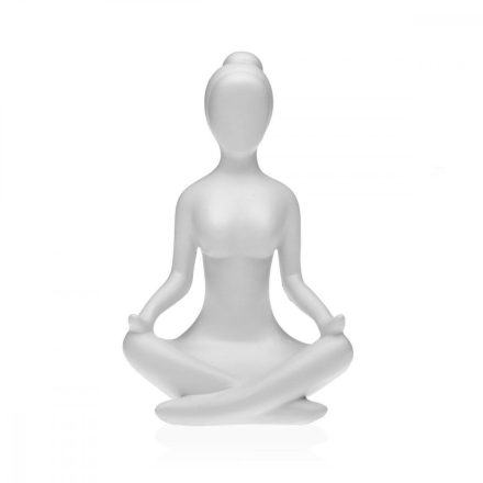 Dekoratív Figura Versa Fehér Yoga 12 x 20 x 10 cm Gyanta MOST 19591 HELYETT 12187 Ft-ért!