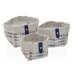   Kosár készlet Versa Halak Poliészter 14 x 14 x 14 cm Textil MOST 7170 HELYETT 3754 Ft-ért!