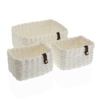   Kosár készlet Versa Fehér Papír 19 x 12 x 26 cm MOST 14889 HELYETT 7416 Ft-ért!