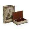 Dekoratív doboz Versa Könyv Buddha Vászon Fa MDF 7 x 27 x 18 cm MOST 20535 HELYETT 12774 Ft-ért!
