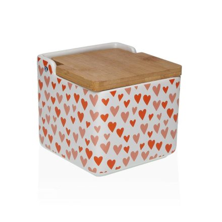 Sótartó fedéllel Versa Amore Kerámia Dolomite 12,2 x 11,5 x 12,2 cm MOST 6721 HELYETT 3481 Ft-ért!
