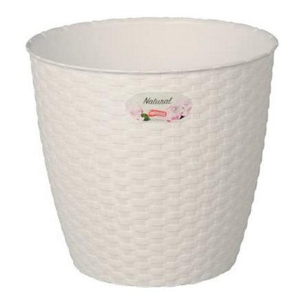 Virágcserép Stefanplast 73450 Fehér Műanyag 14 x 13 x 14 cm MOST 2699 HELYETT 521 Ft-ért!