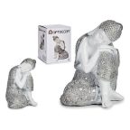   Dekoratív Figura Fehér Ezüst színű 10,5 x 15 x 12 cm MOST 3643 HELYETT 2456 Ft-ért!
