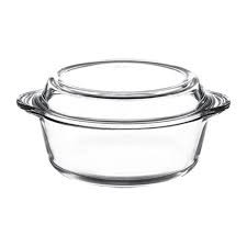 Edény fedéllel Boroszilikát üveg Átlátszó 