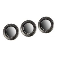   Tükörjáték Fekete Ezüst színű 3 Darabok Műanyag Tükör 24,5 x 3 x 24,5 cm MOST 3643 HELYETT 2456 Ft-ért!