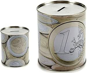 Persely Euro Fém (10 x 11,5 x 10 cm) 