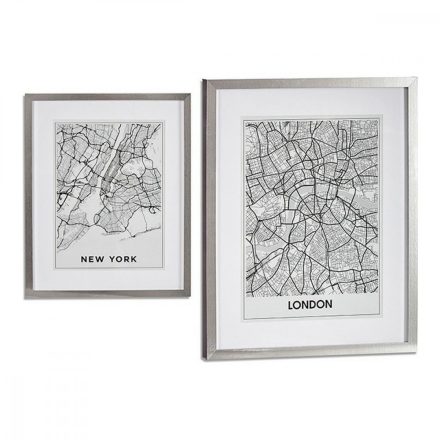 Kép London New York Ezüst Fa Üveg (43 x 3 x 53 cm) MOST 10333 HELYETT 6184 Ft-ért!