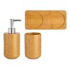 Fürdőszett Berilo PLH03242-3 Camel Bambusz polipropilén ABS площади 9 x 18,5 x 20 cm MOST 10975 HELYETT 6565 Ft-ért!