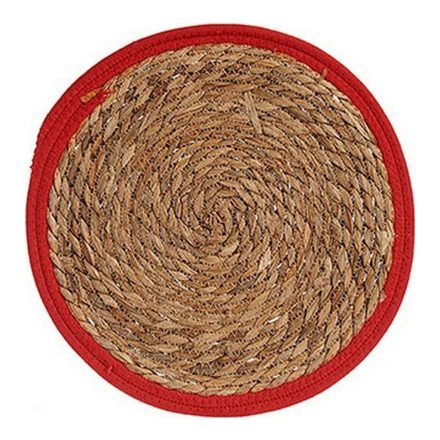 Tányéralátét Piros Barna 35 x 1 x 35 cm Természetes (Ø 35 cm) MOST 2142 HELYETT 1124 Ft-ért!