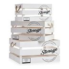   Dekoratív doboz szett Storage Fehér Fa (3 Darabok) MOST 20901 HELYETT 13406 Ft-ért!