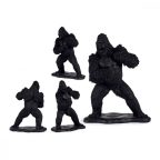   Dekoratív Figura Gorilla Fekete Gyanta (25,5 x 56,5 x 43,5 cm) MOST 56963 HELYETT 44116 Ft-ért!