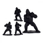   Dekoratív Figura Gorilla Fekete Gyanta (25,5 x 56,5 x 43,5 cm) MOST 56368 HELYETT 44348 Ft-ért!