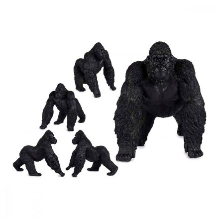 Dekoratív Figura Gorilla Fekete Gyanta (30 x 36 x 45 cm) MOST 44209 HELYETT 30127 Ft-ért!