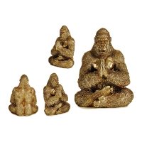   Dekoratív Figura Gorilla Yoga Aranysàrga 16 x 27,5 x 22 cm MOST 16227 HELYETT 8565 Ft-ért!