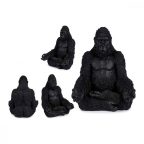   Dekoratív Figura Gorilla Fekete Gyanta (19 x 26,5 x 22 cm) MOST 16227 HELYETT 9400 Ft-ért!