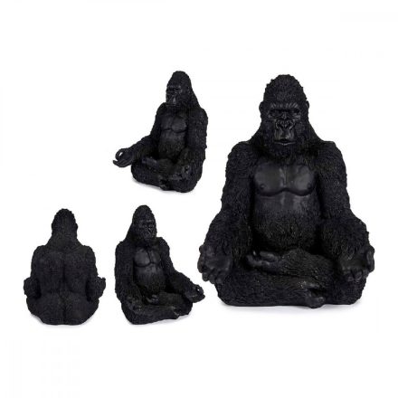 Dekoratív Figura Gorilla Fekete 19 x 26,5 x 22 cm MOST 16227 HELYETT 8565 Ft-ért!