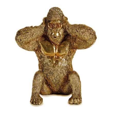 Dekoratív Figura Gorilla Aranysàrga 10 x 18 x 17 cm MOST 3914 HELYETT 2050 Ft-ért!