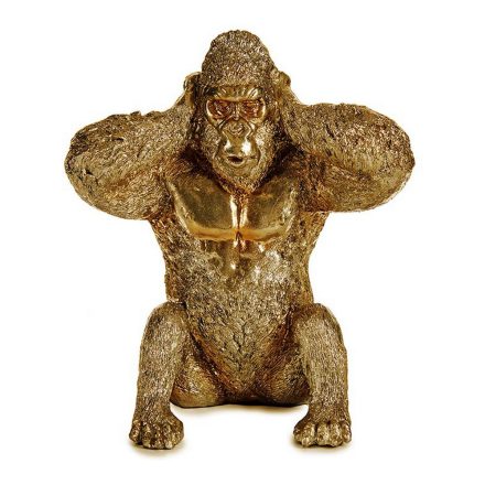 Dekoratív Figura Gorilla Aranysàrga 10 x 18 x 17 cm MOST 10697 HELYETT 3001 Ft-ért!