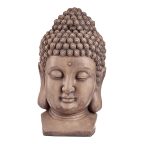   Dekoratív kerti figura Buddha fej Szürke Polyresin (35 x 65,5 x 38 cm) MOST 60901 HELYETT 47913 Ft-ért!