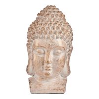   Dekoratív kerti figura Buddha fej Fehér/Arany Polyresin (35 x 65,5 x 38 cm) MOST 58054 HELYETT 43687 Ft-ért!