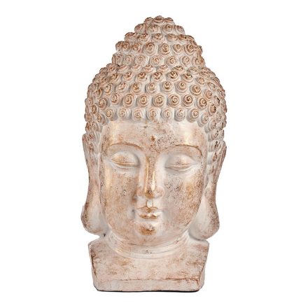 Dekoratív kerti figura Buddha fej Fehér/Arany Polyresin (35 x 65,5 x 38 cm) MOST 58054 HELYETT 43687 Ft-ért!