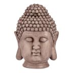   Dekoratív kerti figura Buddha fej Szürke Polyresin (31,5 x 50,5 x 35 cm) MOST 44147 HELYETT 30086 Ft-ért!
