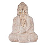   Dekoratív kerti figura Buddha Fehér/Arany Polyresin (23,5 x 49 x 36 cm) MOST 37256 HELYETT 25390 Ft-ért!