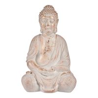   Dekoratív kerti figura Buddha Fehér/Arany Polyresin (24,5 x 50 x 31,8 cm) MOST 37952 HELYETT 25861 Ft-ért!