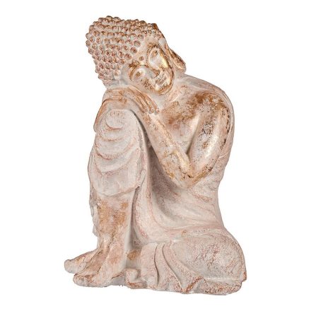 Dekoratív kerti figura Buddha Fehér/Arany Polyresin (35,5 x 54,5 x 42 cm) MOST 52709 HELYETT 39668 Ft-ért!