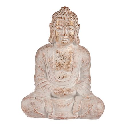 Dekoratív kerti figura Buddha Fehér/Arany Polyresin (25 x 57 x 42,5 cm) MOST 47728 HELYETT 32525 Ft-ért!