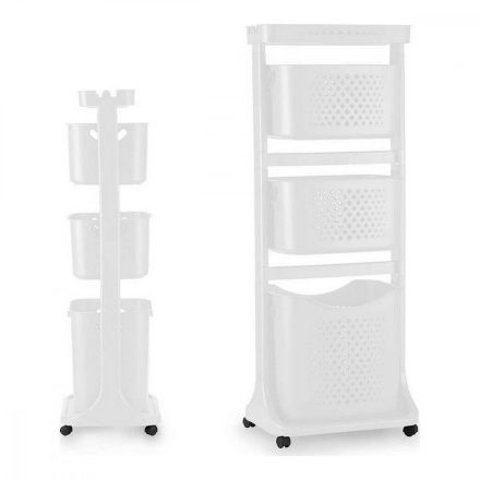 Ruhakocsi Kipit TP-750-1 Fehér Műanyag 33 x 112 x 42,5 cm MOST 39886 HELYETT 27184 Ft-ért!