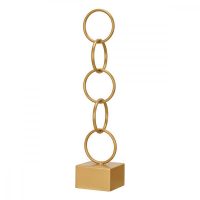   Dekoratív Figura Gyűrűk Aranysàrga Fém (12,5 x 60,5 x 12,5 cm) MOST 14540 HELYETT 5258 Ft-ért!