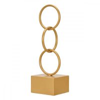   Dekoratív Figura Gyűrűk Aranysàrga Fém (12,5 x 40,5 x 12,5 cm) MOST 11911 HELYETT 4299 Ft-ért!