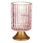   LED lámpa Csíkok Rózsaszín Aranysàrga Üveg (10,7 x 18 x 10,7 cm) MOST 12715 HELYETT 4597 Ft-ért!