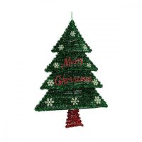   Dekoráció Karácsonyfa 44 x 58,8 x 7 cm Piros Ezüst színű Zöld Műanyag polipropilén MOST 10310 HELYETT 2894 Ft-ért!