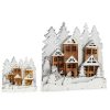 Dekoratív Figura Falu Karácsony Fehér Barna Fa 44 x 44,7 x 6 cm MOST 30651 HELYETT 12534 Ft-ért!