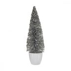   Karácsonyfa Közepes 10 x 33 x 10 cm Ezüst színű Fehér Műanyag MOST 7394 HELYETT 2075 Ft-ért!