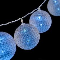   LED-es labda fűzér Ø 6 cm 2 m Szürke MOST 1980 HELYETT 1033 Ft-ért!