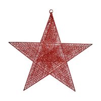   Karácsonyfagömb Piros Csillag Fém (50 x 51,5 x 0,5 cm) MOST 5747 HELYETT 1538 Ft-ért!