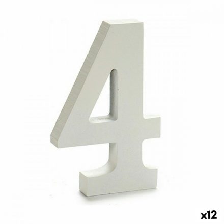Számok Pincello 4 Fehér 1,8 x 21 x 17 cm (12 egység) MOST 9668 HELYETT 5424 Ft-ért!
