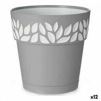   Önöntöző virágcserép Stefanplast Szürke 15 x 15 x 15 cm Fehér Műanyag (12 egység) MOST 30357 HELYETT 19470 Ft-ért!