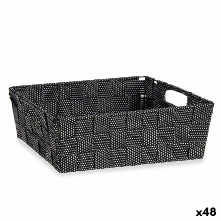 Kosár Kipit 79810 Fekete Szövet 3 L 23 x 8 x 27 cm redőzött (48 egység) MOST 65510 HELYETT 51541 Ft-ért!