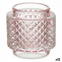   Gyertyatartó Rózsaszín Üveg (9 x 8,8 x 9 cm) (12 egység) MOST 45725 HELYETT 31161 Ft-ért!