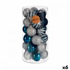   Karácsonyi gömbök készlet Kék Ezüst színű Műanyag Ø 6 cm (6 egység) MOST 47017 HELYETT 24505 Ft-ért!