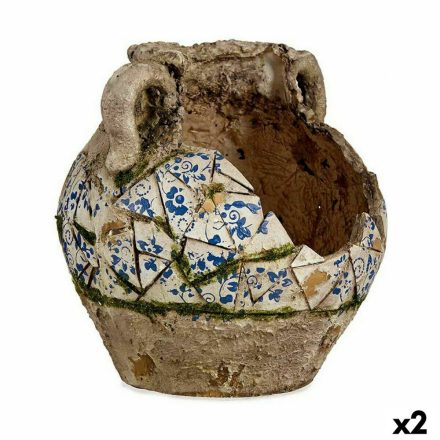 Dekoratív kerti figura Ibergarden ZD19022 Polyresin Váza 28,5 x 28 x 28,5 cm (2 egység) MOST 53142 HELYETT 36213 Ft-ért!