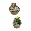 Dekoratív kerti figura Ibergarden ZD19022 Polyresin Váza 28,5 x 28 x 28,5 cm (2 egység) MOST 53142 HELYETT 36213 Ft-ért!