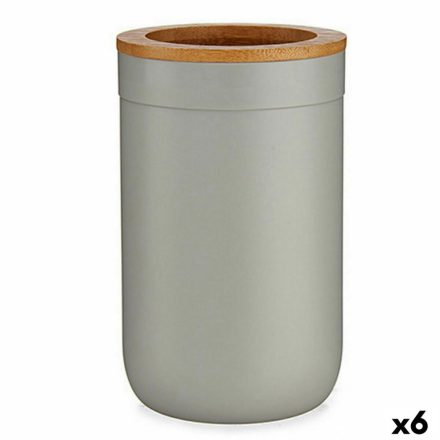 Fogkefe tartó Berilo BP16-103G Barna Szürke Bambusz polipropilén 7,7 x 11,5 x 7,7 cm (6 egység) MOST 14417 HELYETT 8631 Ft-ért!