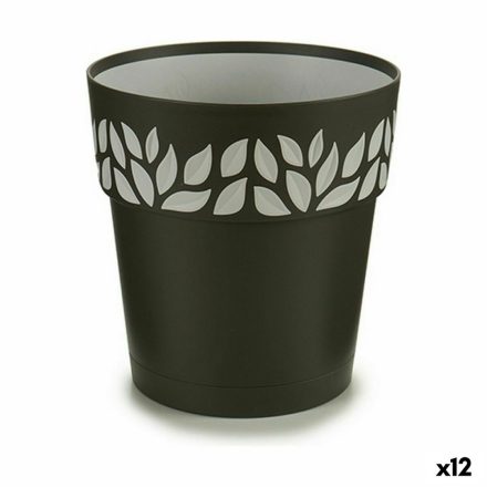 Önöntöző virágcserép Stefanplast Cloe Antracit Műanyag 19 x 19 x 19 cm (12 egység) MOST 33172 HELYETT 20355 Ft-ért!